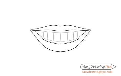 How To Draw Male Lips Smiling