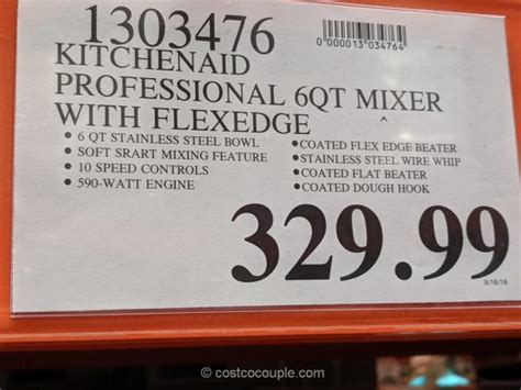 Kitchenaid stand mixer from costco 6 qt 590 … перевести эту страницу. KitchenAid Professional 6-Qt Mixer with Flexedge