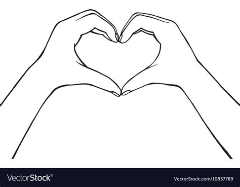 Hand Making Heart Sign Female Royalty Free Vector Image