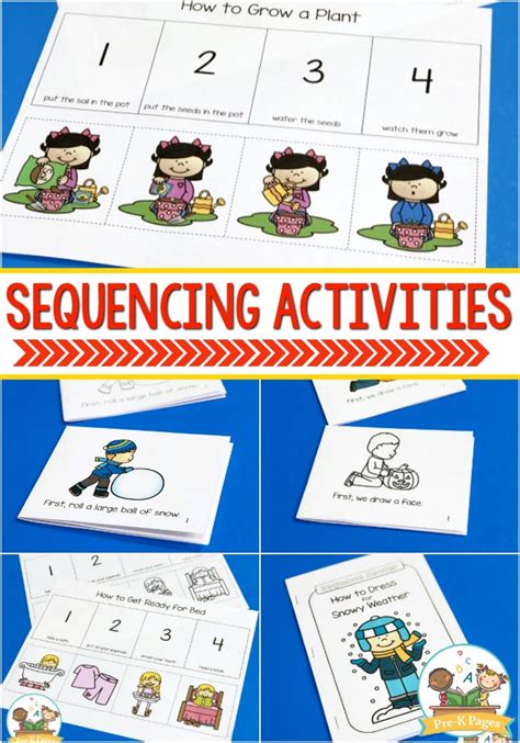 Sequencing Activities For Kindergarten Kindergarten