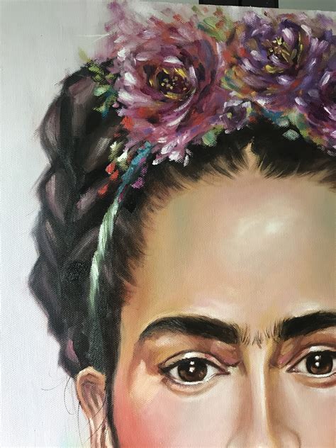 Frida Kahlo Oil Painting 30x24 Frida Kahlo Abstract Portrait