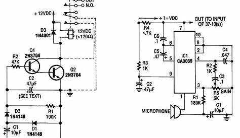 simple sound sensor circuit diagram