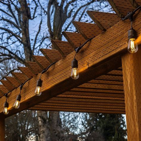 TORCHSTAR 50ft LED Outdoor Weatherproof Commercial String Lights, Outdoor String Lights for ...