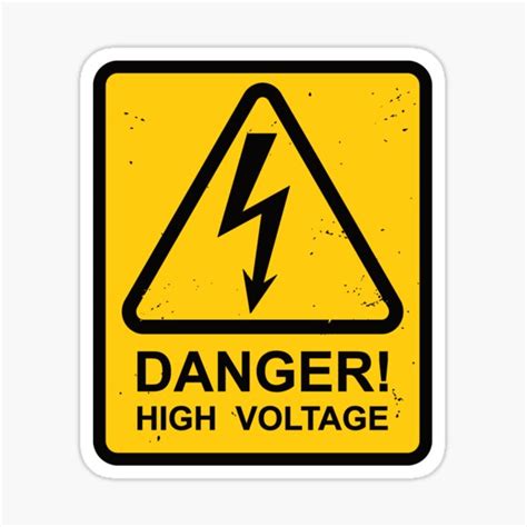 2x Danger High Voltage Electric Warning Safety Label Sign Decal Sticker
