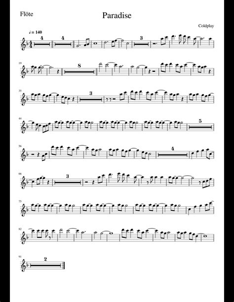 Paradise Flute Sheet Music For Flute Download Free In Pdf Or Midi