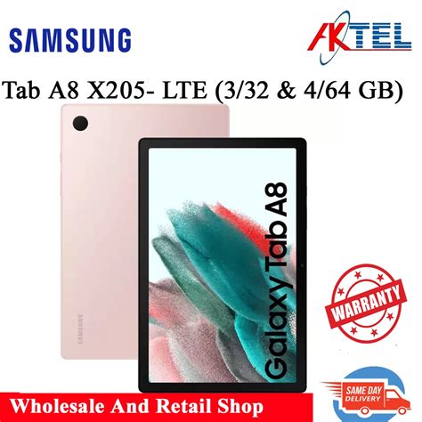 Samsung Tab A8 X205 Lte 4g Version 332 And 464 Gb Bnib Size 105