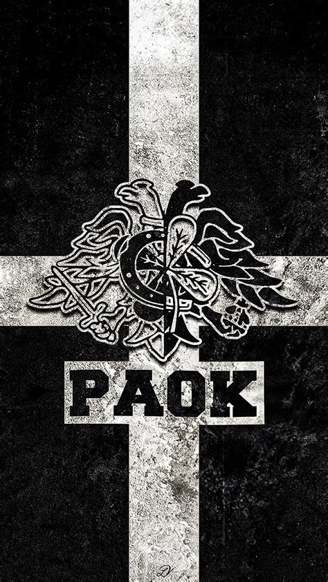 PAOK FC paokfans salónica paokfc paokg blanco y negro grecia águila ultras emblema
