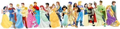 disney princesses and their princes