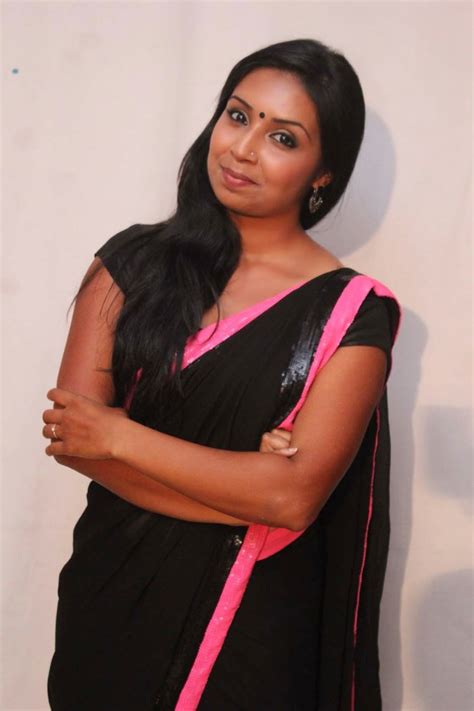 Telugu Actress Karthika Menon Stills In Black Saree