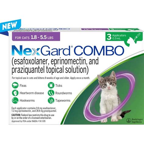 nexgard combo for cats monthly topical preventative vetrxdirect