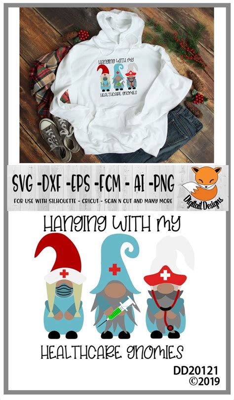 Medical Gnome Svg Png Dxf Eps Fcm Ai Instant Etsy Gnomes Dxf Svg