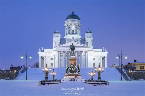 Helsinki Cathedral Dressed In Snow On A Quiet Winter Morning 🇫🇮