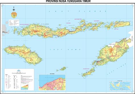 Luas wilayah provinsi ntb mencapai 49.312,19 km2 terdiri dari daratan seluas 20.153,15 km2 (4 0,87%) dan Peta Provinsi Nusa Tenggara Timur (NTT)