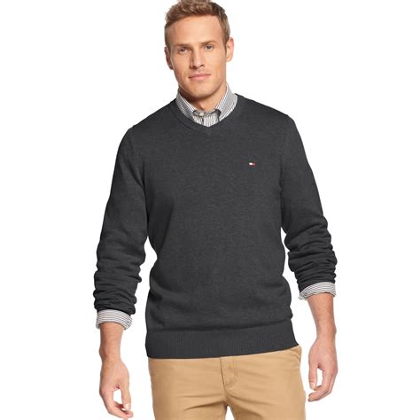 Lyst Tommy Hilfiger V Neck Taft Sweater In Gray For Men