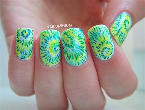 Irradiated Tie Dye Nail Art By Margee C Nailpolis Museum Of Nail Art