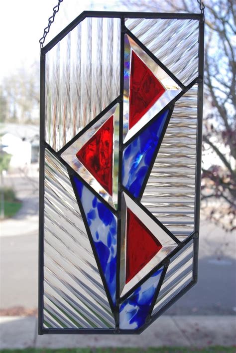 Hand Made Stained Glass Window Hanging Piece By Isaac D Smith Studio
