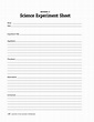 Free Printable Science Experiment Template