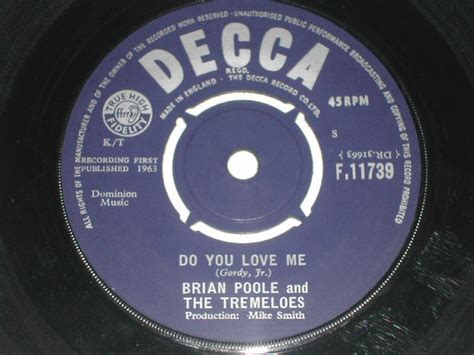 Brian Poole And The Tremeloes Do You Love Me 1963 4 Prong Knockout Centre Vinyl Discogs