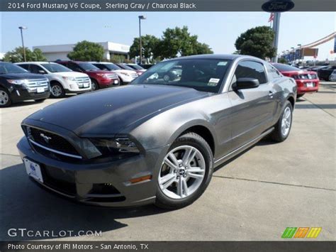 Sterling Gray 2014 Ford Mustang V6 Coupe Charcoal Black Interior
