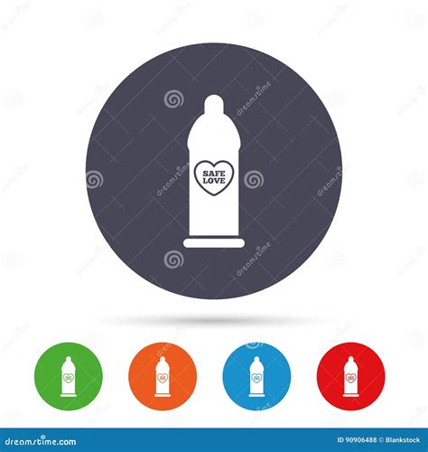 Condom Safe Sex Sign Icon Barrier Contraceptive Stock Vector Illustration Of Barrier