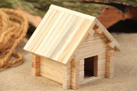 Buy Wooden Handmade Meccano Little House 53 Details Eco Friendly Toys