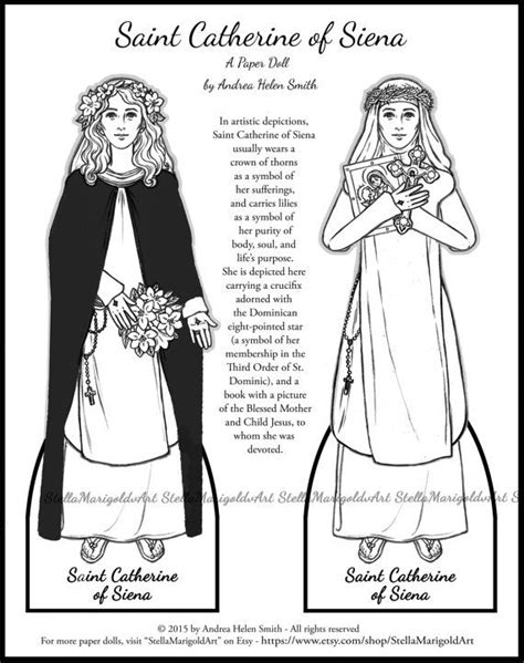 Catherine of siena invite you to take advantage of a free subscription to formed.org. Saint Catherine of Siena Paper Doll Traditional | St ...