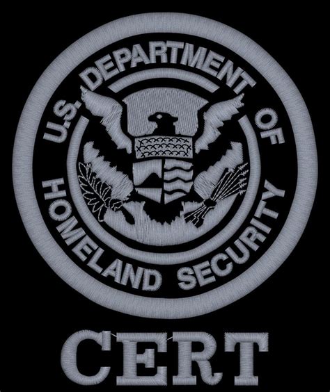 Cert Team Dept Of Homeland Security Black Gray Logo Etsy