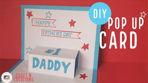 Fathers Day Pop Up Card Diy Youtube