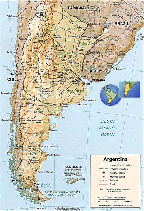 Mapa Geografía Física Y Política De Argentina The Geography Of