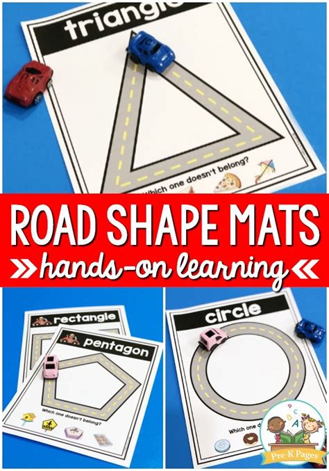 Printable Road Shape Mats For Preschool Pre K Pages Shape