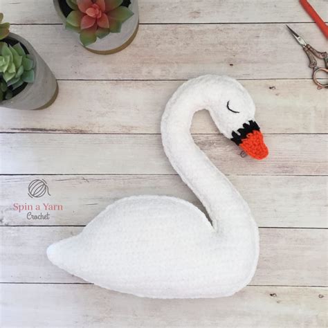 Swan Amigurumi Free Crochet Pattern Spin A Yarn Crochet