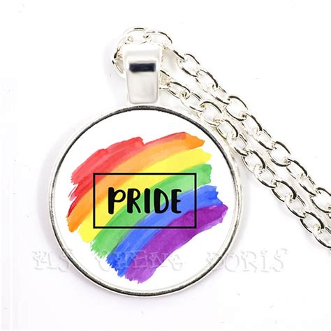 gay pride pocket watch necklace same sex lgbt jewelry gay lesbian pride with rainbow love wins