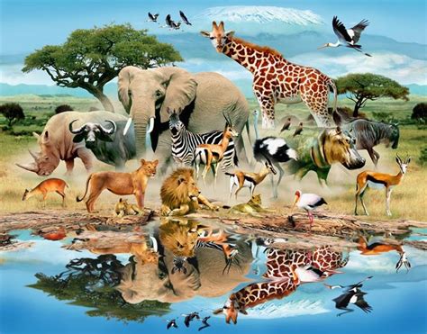 Image For Watering Hole Robinson Animals Wild Animals Animal Pictures
