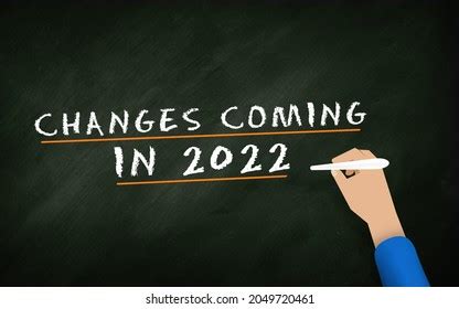 Changes Coming 2022 Message Hand Writing Stock Illustration 2049720461