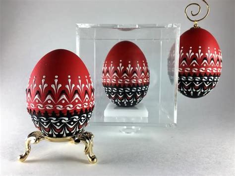 Polish Easter Egg Chicken Egg Pysanky Wax Embossed Pysanka Etsy Egg