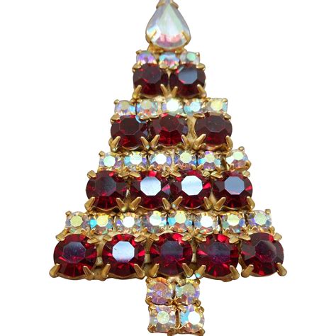 Vintage Christmas Tree Pin Vintage Christmas Christmas Jewelry