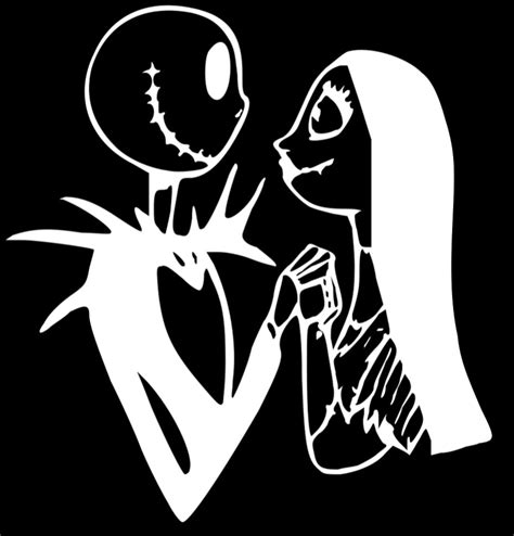 Nightmare Before Christmas Jack And Sally Vinyl Decal Etsy