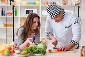 Fondo Programa De Televisión De Cocina De Comida En El Estudio Foto E ...