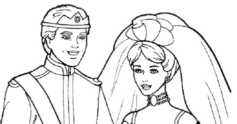 Barbie Coloring Pages Ken And Barbie Wedding Day Bridal Coloring Page