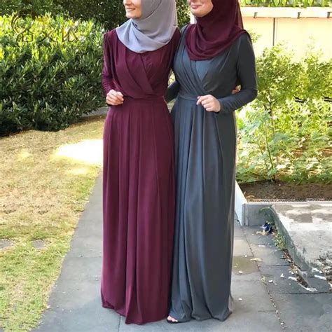 Abaya Kimono Muslim Cardigan Hijab Dress Turkish Islamic Clothing