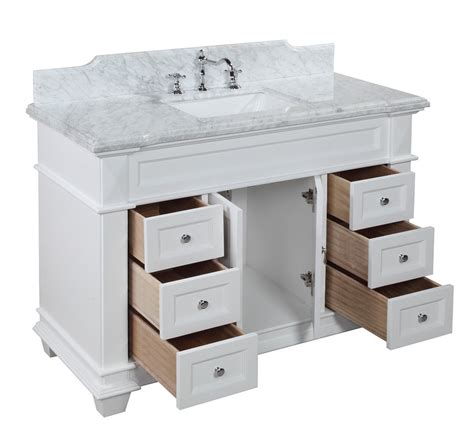 This 72 inch double sink bathroom vanity model exudes elegance and style. Elizabeth 48" Bathroom Vanity in Carrara Marble & White ...