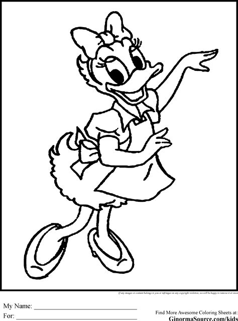 Daisy Duck Coloring Sheet Coloring Pages