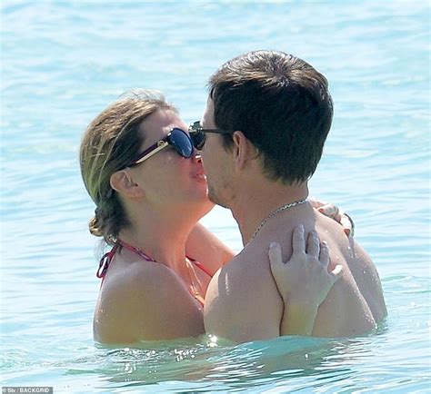 Mark Wahlberg And Rhea Durham Flaunt Fit Physiques And Pack On The Pda During Swim In Barbados