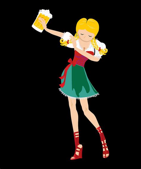 German Dabbing Girl Oktoberfest Beer Drinker Digital Art By Florian Dold Art Fine Art America