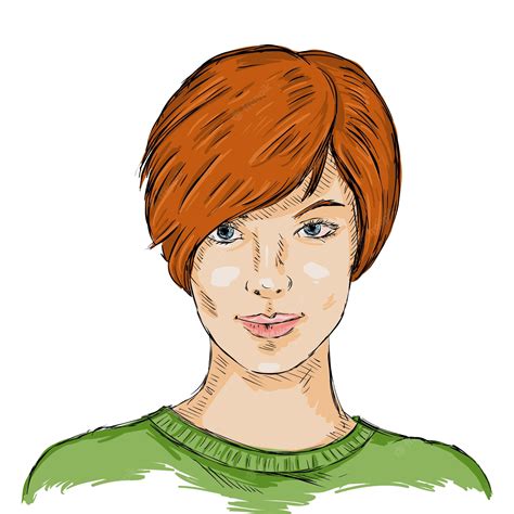 premium vector vector single sketch female face women hairstyle