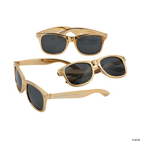 Bulk Personalized Metallic Gold Sunglasses 48 Pc