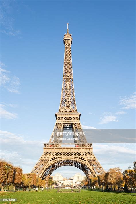 Eiffel Tower With Blue Sky Paris France High Res Stock Photo Getty Images
