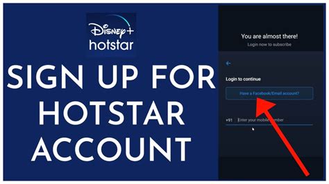 How To Create Open Hotstar Account Online Disney Hotstar Sign Up