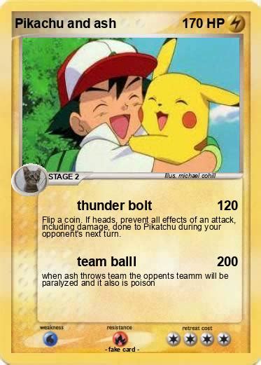 Pokémon Pikachu And Ash 58 58 Thunder Bolt My Pokemon Card
