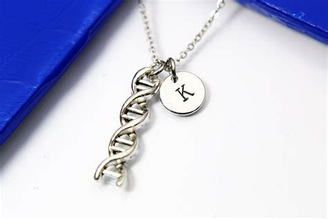 Silver Dna Charm Necklace Dna Charm Biology T Sister Etsy